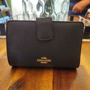 EUC Coach dark navy wallet